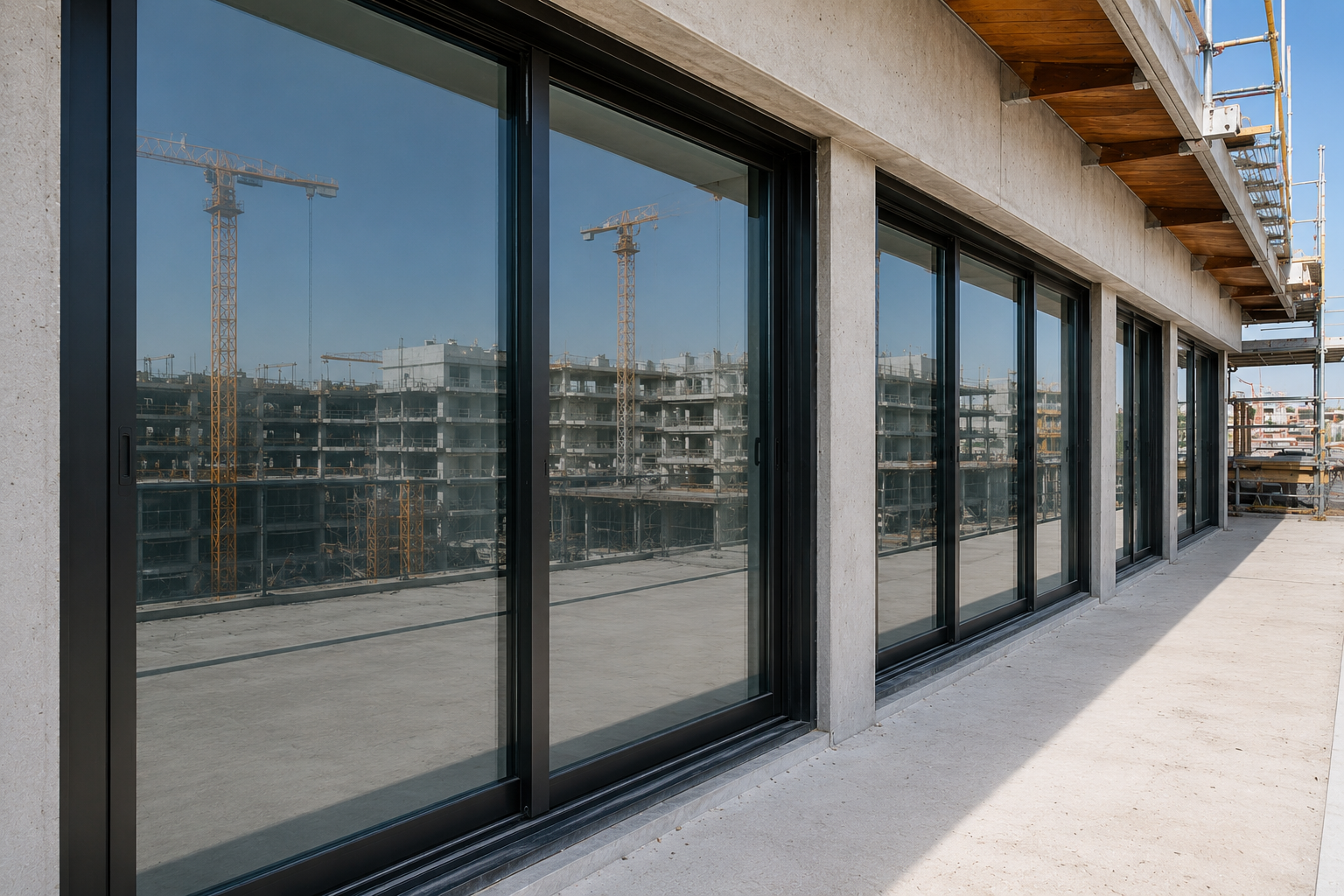 Apilador profesional en obra con protección de superficie